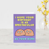 君の誕生日が君のパンと同じくらい壮観だといいな カード (黄色い花)