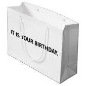 君の誕生日のオフィスだ ラージペーパーバッグ (裏面アングル)