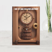 君の誕生日の時間を見る時計 カード (正面)