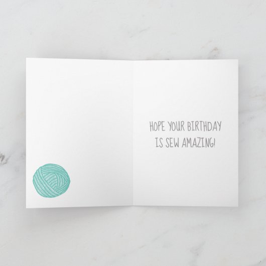 君の誕生日は玉編み機を持っている カード (内部)