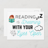 君の読目を開けたはがきを見て夢を見ている ポストカード (正面/裏面)