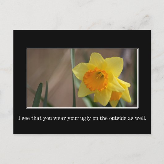 君の醜い姿が内側にも外側にも見える ポストカード (正面)
