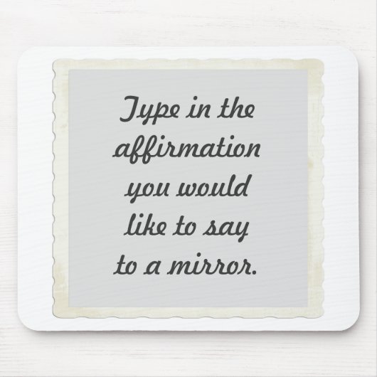 君の鏡デザインの肯定 マウスパッド (正面)