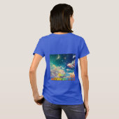 君の風情は部族を引きつける | 小さいロゴ前面 Tシャツ (裏面フル)