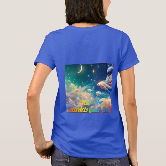 君の風情は部族を引きつける | 小さいロゴ前面 Tシャツ (裏面)