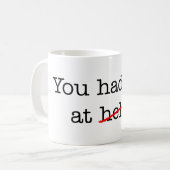 君の食ったベーコン コーヒーマグカップ (正面左)