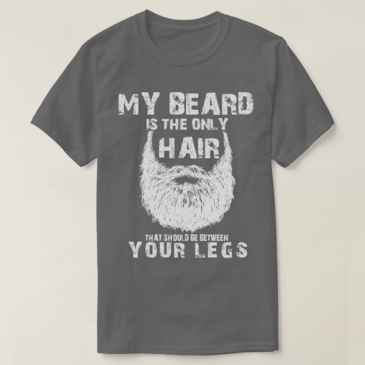 君の髭は二人の間の髪だけだ Tシャツ (デザイン正面)