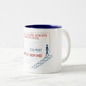 君はいつまでもいないから来ろ ツートーンマグカップ (正面右)