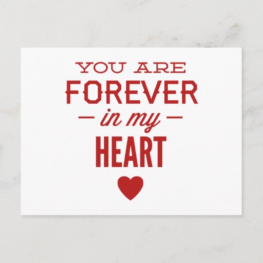 君はいつまでも僕のハートだ ポストカード (正面)
