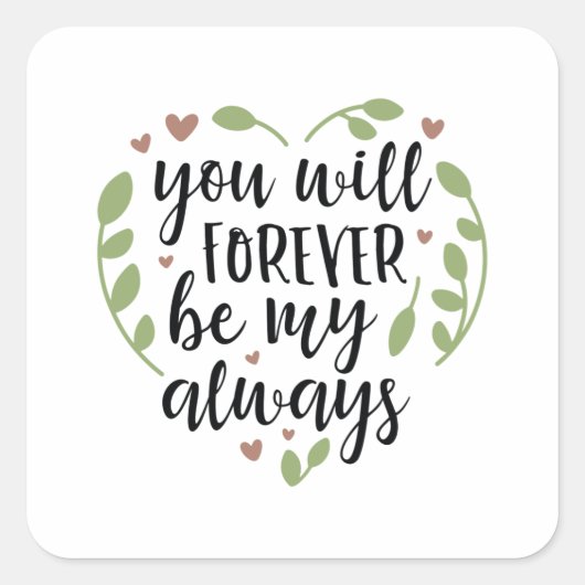 君はいつまでも僕の代わりになる スクエアシール (正面)