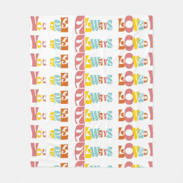 君はいつも好きな柄だ フリースブランケット