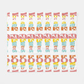 君はいつも好きな柄だ フリースブランケット (正面(横))