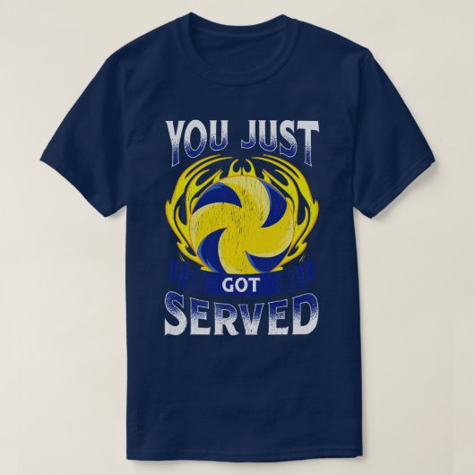 君はおもしろいバレーボール得サーブパンを務めた Tシャツ (デザイン正面)