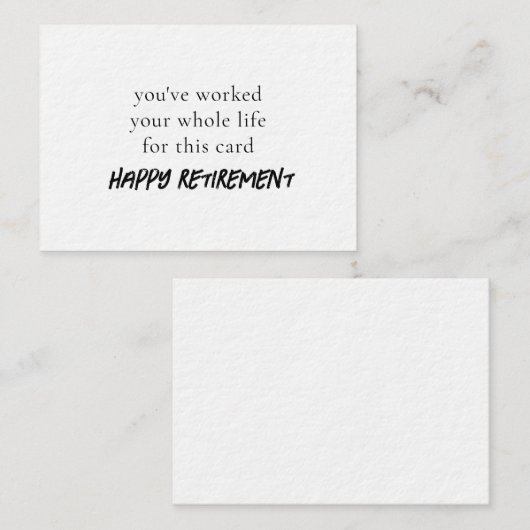 君はこのカードのために一生働いた ノートカード (正面/裏面)