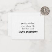 君はこのカードのために一生働いた ノートカード (正面/裏面インサイチュ)