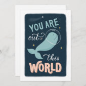 君はこの世から出ている。バレンタイン宇宙クジラ シーズンカード (正面/裏面)