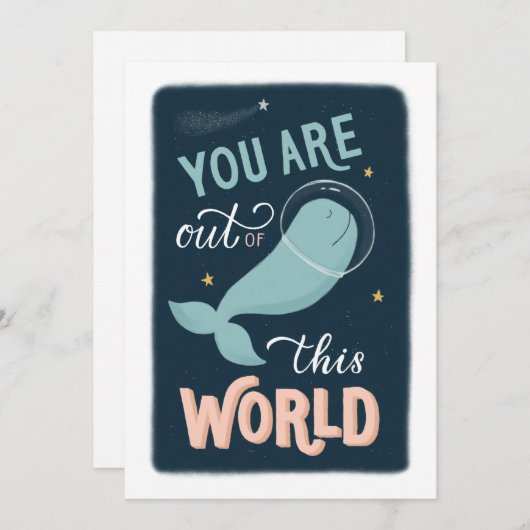 君はこの世から出ている。バレンタイン宇宙クジラ シーズンカード (正面/裏面)