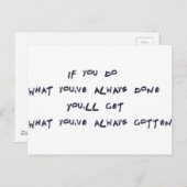 君はもしいつも行ったことをする ポストカード (正面/裏面)