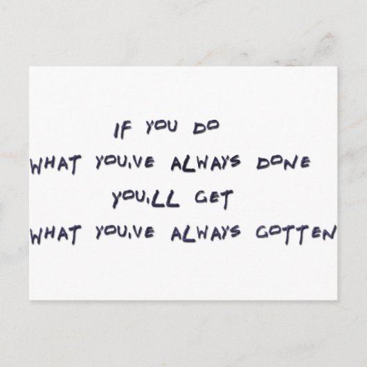 君はもしいつも行ったことをする ポストカード (正面)