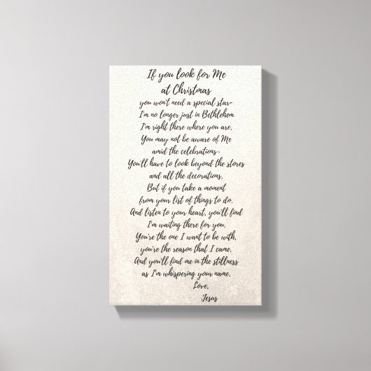 君はもしクリスマスに僕を捜す キャンバスプリント (正面)