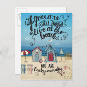 君はもしビーチに住めるくらい運が良い ポストカード (正面/裏面)