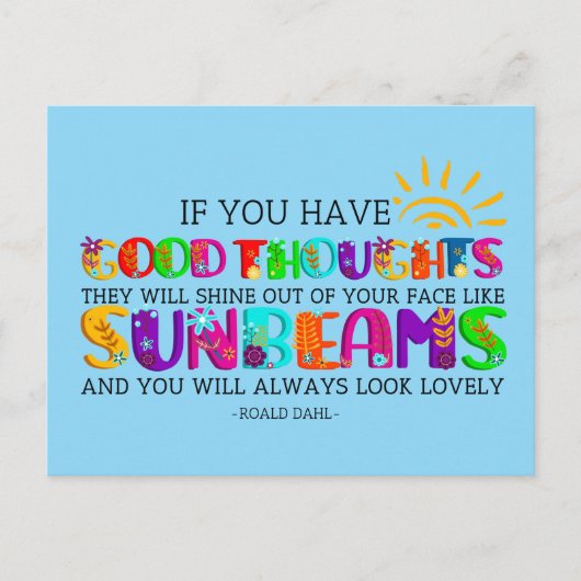 君はもし彼らが輝く良い考えを持っている ポストカード (正面)