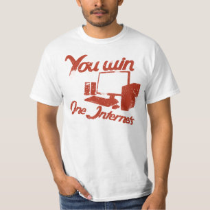 君はインターネットを一つ勝つ Tシャツ