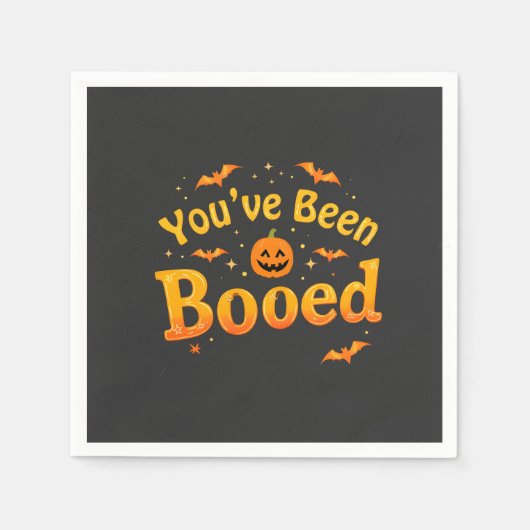 君はカボチャ不気味ハロウィーンだ スタンダードカクテルナプキン (正面)