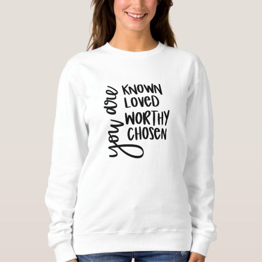 君はキリスト教のインスパイア信仰を知っている スウェットシャツ (正面)