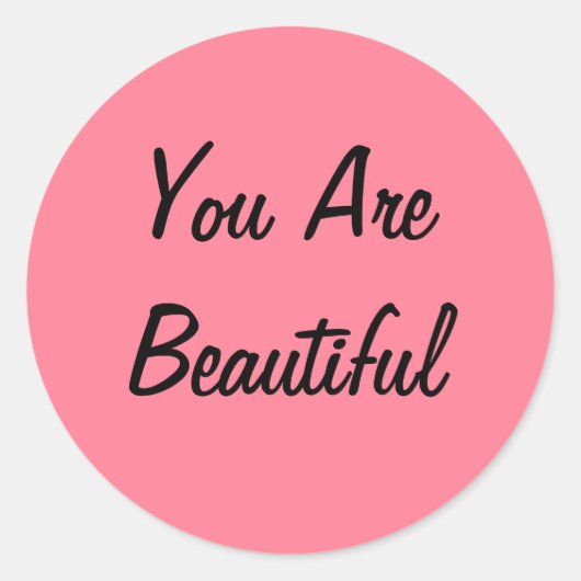 君はステッカーが美しい ラウンドシール (正面)