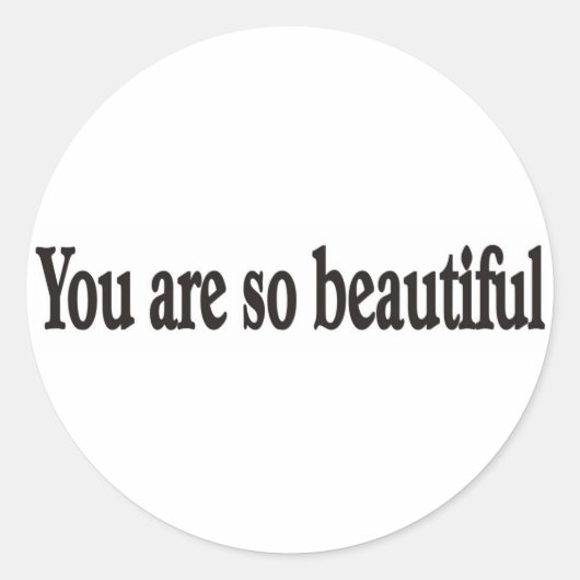 君はステッカーが美しい ラウンドシール (正面)