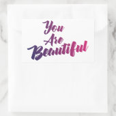 君はステッカーが美しい 長方形シール (バッグ)