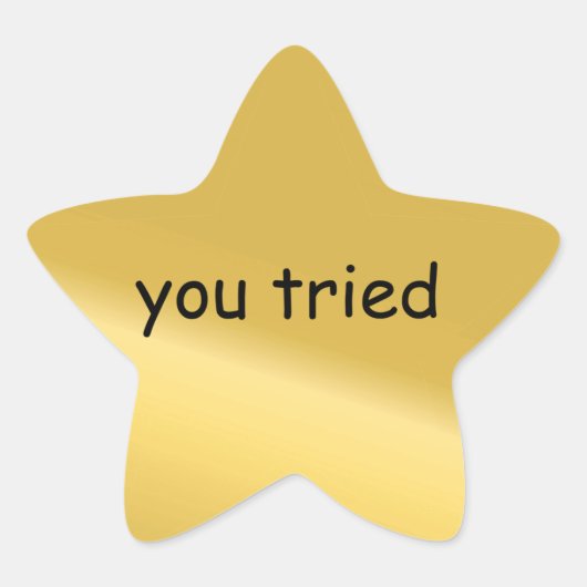 君はステッカーを試した 星シール (正面)