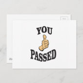 君はテストに合格するうん ポストカード (正面/裏面)