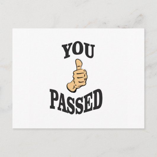 君はテストに合格するうん ポストカード (正面)