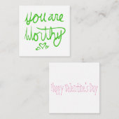 君はバレンタインにふさわしい ノートカード (正面/裏面)