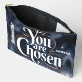 君はパーソナライズされたキリスト教女性に選ばれている アクセサリーポーチ (見開き)