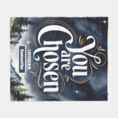 君はパーソナライズされたキリスト教女性に選ばれている フリースブランケット (正面(横))