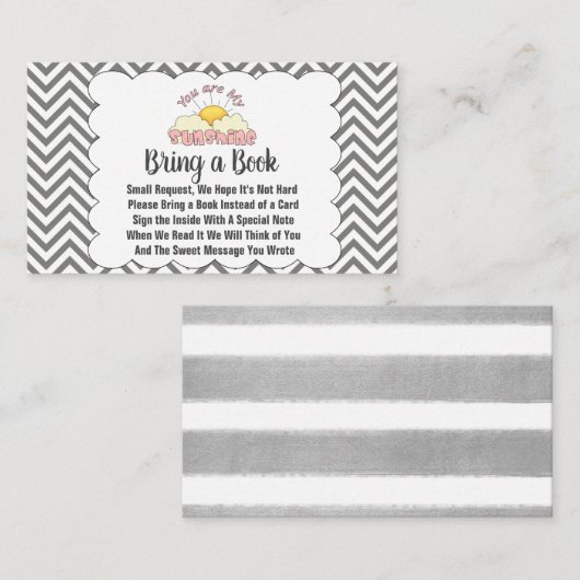 君はパーソナライズされた僕の日差しで本を持って来る エンクロージャーカード (正面/裏面)