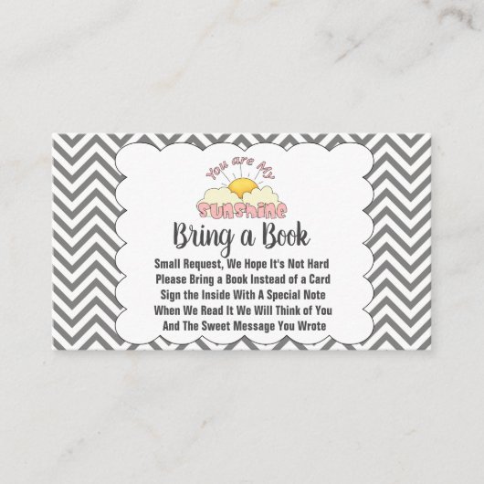 君はパーソナライズされた僕の日差しで本を持って来る エンクロージャーカード (正面)