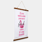 君はピンクだった –  吊り下げ型タペストリー (傾斜あり)