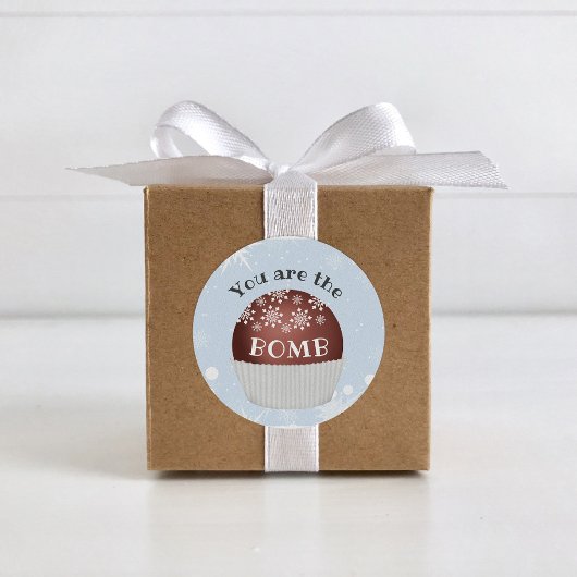 君はホットチョコレート爆弾ラベル ラウンドシール