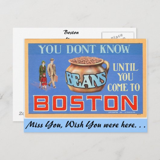 君はボストンまで豆来を知らぬ ポストカード (正面/裏面)
