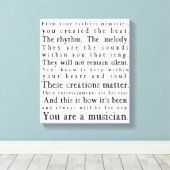 君はミュージシャンだ キャンバスプリント (インサイチュ (ウッドフロア))