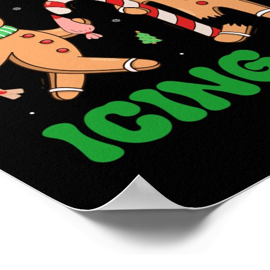 君はレトロなクリスマスジンジャーブレッドを食べてみた ポスター (角)