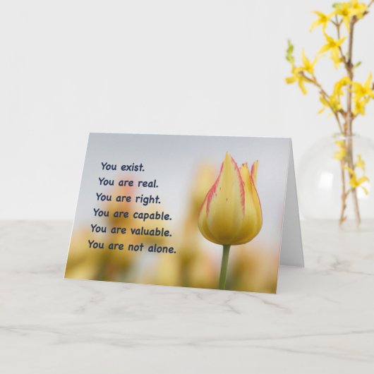 君は一人じゃない カード (黄色い花)