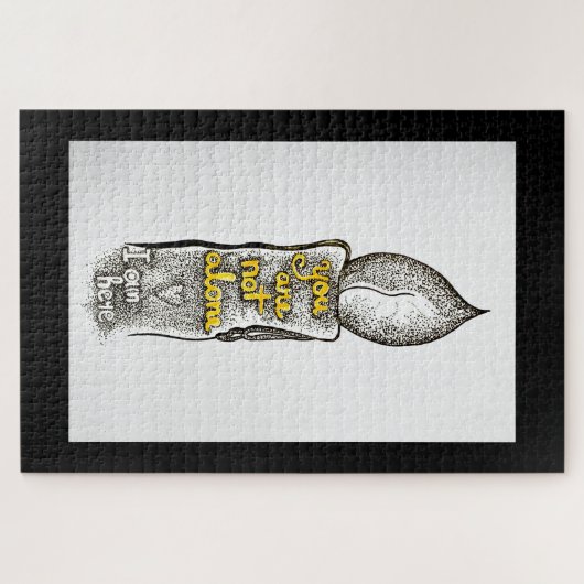 君は一人じゃない、僕はここにいる友情引用文 ジグソーパズル (横)