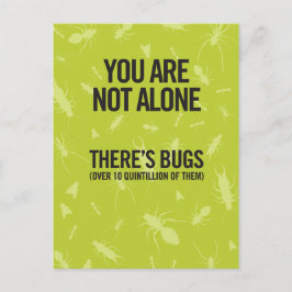 君は一人じゃない。虫が来た。理由だけで冗談を言う ポストカード
