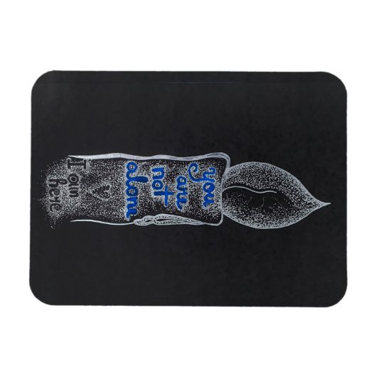 君は一人で蝋燭の慈悲心の引用文 マグネット (横)