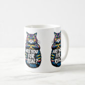 君は不機嫌実在なおもしろい猫か コーヒーマグカップ (正面右)